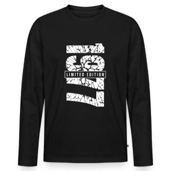1977 Limited Edition Year of birth 1977 Grunge Decoration - Men's Premium Organic Long Sleeve Shirt - black - Front - Nico (187cm)