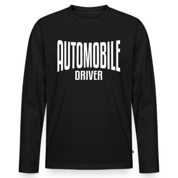 CONDUCTEURS D’AUTOMOBILES - T-shirt manches longues Premium bio Homme - noir - Devant - Nico (187cm)