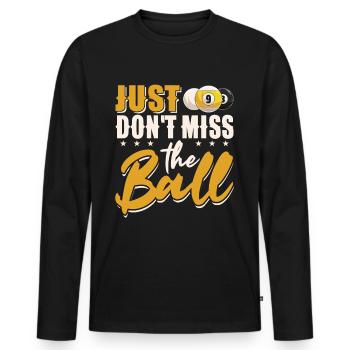 Billiards Pool Billiards Billiards Ball Billiards Cook 8Ball - Men's Premium Organic Long Sleeve Shirt - black - Front - Nico (187cm)
