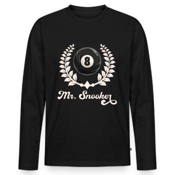 Billiards Pool Billiards Billiards Ball Billiards Cook 8Ball - Men's Premium Organic Long Sleeve Shirt - black - Front - Nico (187cm)