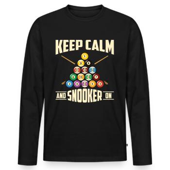 Billiards Pool Billiards Billiards Ball Billiards Cook 8Ball - Men's Premium Organic Long Sleeve Shirt - black - Front - Nico (187cm)
