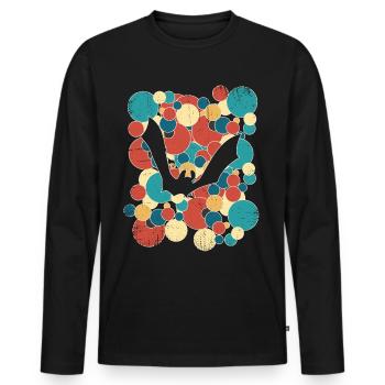 Bat Bats - Men's Premium Organic Long Sleeve Shirt - black - Front - Nico (187cm)