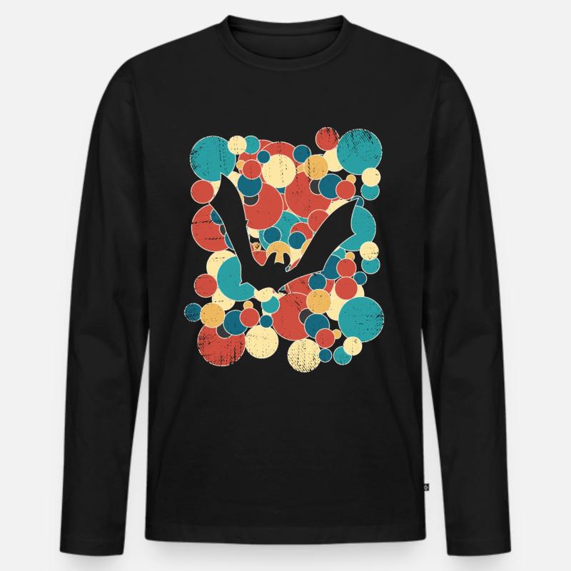 Fledermaus Fledermäuse - Männer Premium Bio Langarmshirt - Schwarz