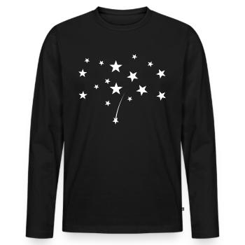 Ciel étoilé - T-shirt manches longues Premium bio Homme - noir - Devant - Nico (187cm)