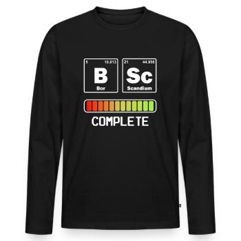 Bachelor Of Science B.Sc. Complete Abschluss Uni - Männer Premium Bio Langarmshirt - Schwarz - Vorne - Nico (187cm)