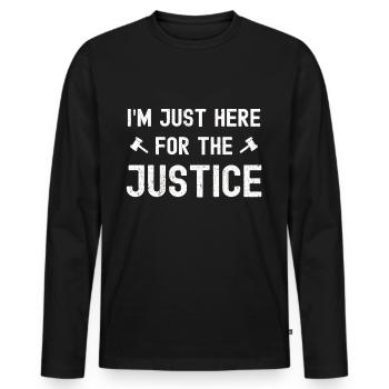Avocat Avocat Avocat Juge Avocat Cabinet d’avocats - T-shirt manches longues Premium bio Homme - noir - Devant - Nico (187cm)