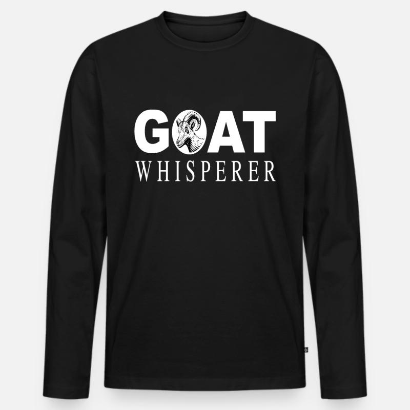 Goat Whisperer - Männer Premium Bio Langarmshirt - Schwarz
