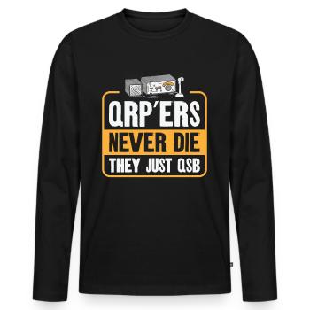 Funk Amateur Funker Funken Radio Hobby Geschenk - Männer Premium Bio Langarmshirt - Schwarz - Vorne - Nico (187cm)