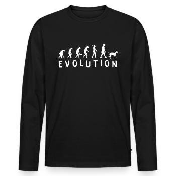 Greyhound Greyhound Gift - Men's Premium Organic Long Sleeve Shirt - black - Front - Nico (187cm)