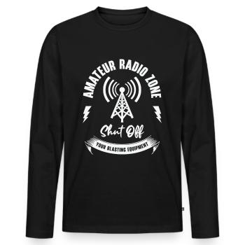Funk Amateur Funker Funken Radio Hobby Geschenk - Männer Premium Bio Langarmshirt - Schwarz - Vorne - Nico (187cm)