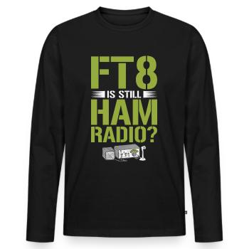Funk Amateur Funker Funken Radio Hobby Geschenk - Männer Premium Bio Langarmshirt - Schwarz - Vorne - Nico (187cm)
