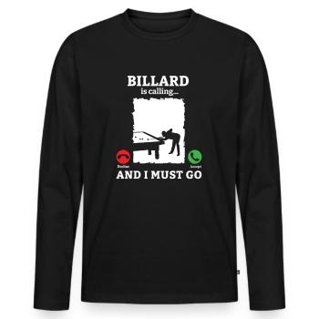 Billiards Pool Billiards Billiards Ball Billiards Cook 8Ball - Men's Premium Organic Long Sleeve Shirt - black - Front - Nico (187cm)
