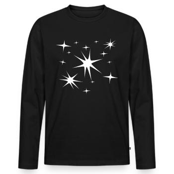 Starry sky - Men's Premium Organic Long Sleeve Shirt - black - Front - Nico (187cm)