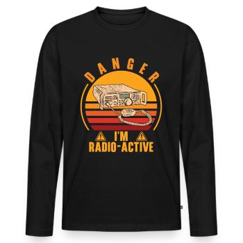 Funk Amateur Funker Funken Radio Hobby Geschenk - Männer Premium Bio Langarmshirt - Schwarz - Vorne - Nico (187cm)
