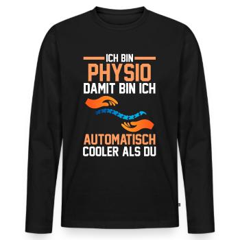 Physiotherapeut Physio - Männer Premium Bio Langarmshirt - Schwarz - Vorne - Nico (187cm)