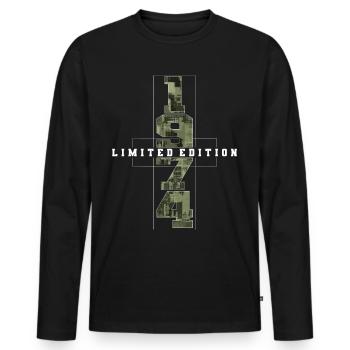 Camouflage 1974 Born 1974 Men - Men's Premium Organic Long Sleeve Shirt - black - Front - Nico (187cm)