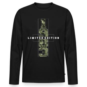 Camouflage 1983 Born Year of birth 1983 Men - Men's Premium Organic Long Sleeve Shirt - black - Front - Nico (187cm)