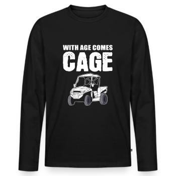 Avec Age vient Cage SXS UTV - T-shirt manches longues Premium bio Homme - noir - Devant - Nico (187cm)