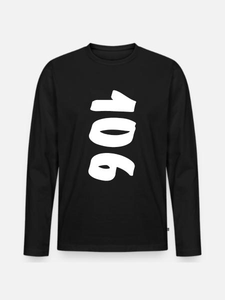 cento e seis, one hundred six, alder - Men's Premium Organic Long Sleeve Shirt - black