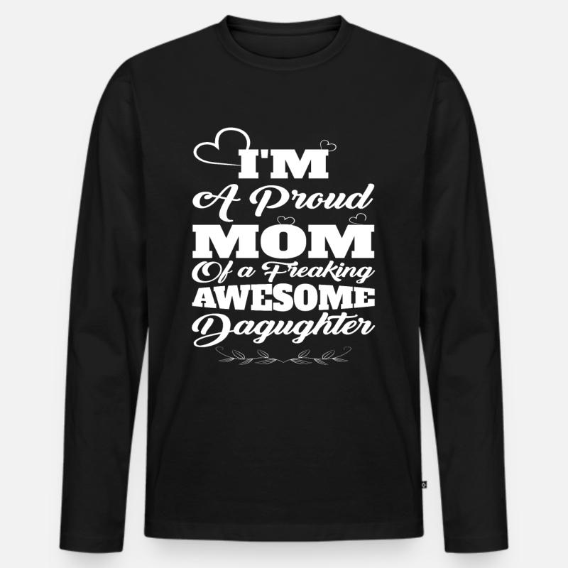 Mutter Und Tochter - Männer Premium Bio Langarmshirt - Schwarz