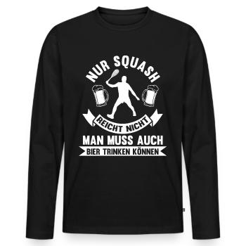 Bier Squash - Männer Premium Bio Langarmshirt - Schwarz - Vorne - Nico (187cm)