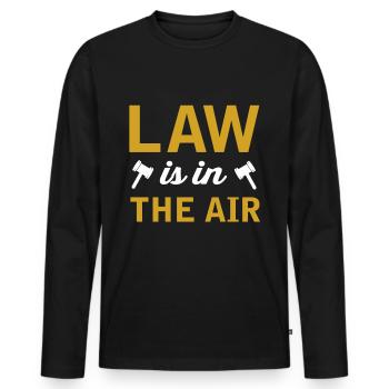 Anwalt - Männer Premium Bio Langarmshirt - Schwarz - Vorne - Nico (187cm)