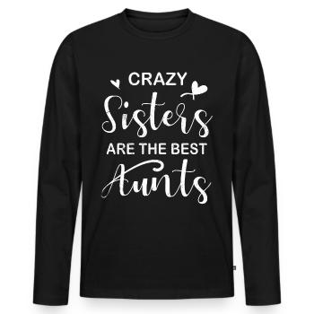 Aunt - Men's Premium Organic Long Sleeve Shirt - black - Front - Nico (187cm)