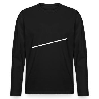 Balken Schräg - Männer Premium Bio Langarmshirt - Schwarz - Vorne - Nico (187cm)