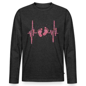 Foot Care Podiatry Feet Podiatrist - Men's Premium Organic Long Sleeve Shirt - heather anthracite - Front - Nico (187cm)