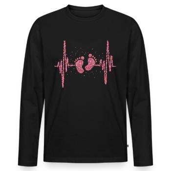 Foot Care Podiatry Feet Podiatrist - Men's Premium Organic Long Sleeve Shirt - black - Front - Nico (187cm)