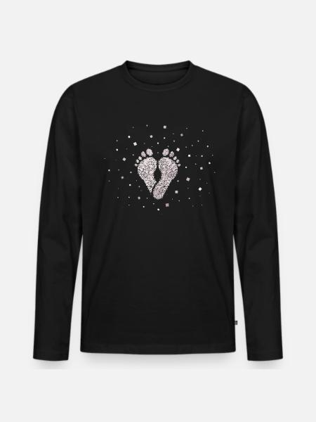 Fusspflege Fuss Füsse Fusspflegerin - Männer Premium Bio Langarmshirt - Schwarz