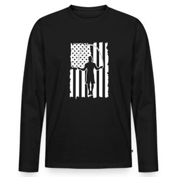 Rope Jumping Rope Jumping Jump Rope Gift - Men's Premium Organic Long Sleeve Shirt - black - Front - Nico (187cm)