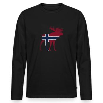 Norvège Norvège Orignal - T-shirt manches longues Premium bio Homme - noir - Devant - Nico (187cm)