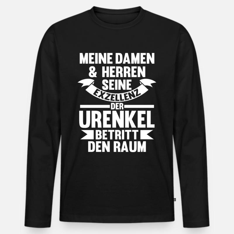 Urenkel - Männer Premium Bio Langarmshirt - Schwarz