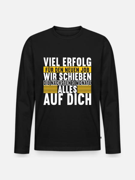 Abschiedsgeschenk Jobwechsel Kollege - Männer Premium Bio Langarmshirt - Schwarz