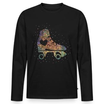 Roller Skating Roller Skating Roller Figure Skating - Men's Premium Organic Long Sleeve Shirt - black - Front - Nico (187cm)