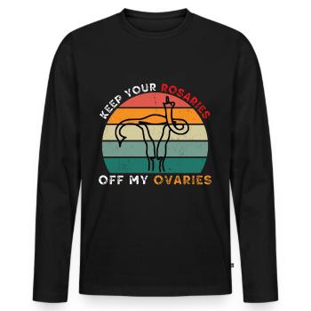Keep your rosaries off my ovaries - Pro Choice - Men's Premium Organic Long Sleeve Shirt - black - Front - Nico (187cm)