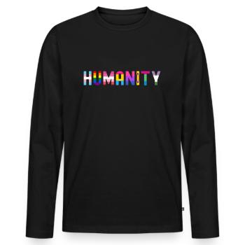 Transgenre Tshirt Transsexual Pride - T-shirt manches longues Premium bio Homme - noir - Devant - Nico (187cm)