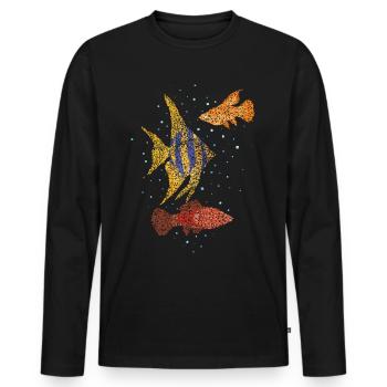 Aquarium Aquarium Aquarium Fish Lovers - Men's Premium Organic Long Sleeve Shirt - black - Front - Nico (187cm)
