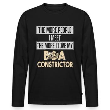 Boa Constrictor Schlange Schlangenliebe - Männer Premium Bio Langarmshirt - Schwarz - Vorne - Nico (187cm)