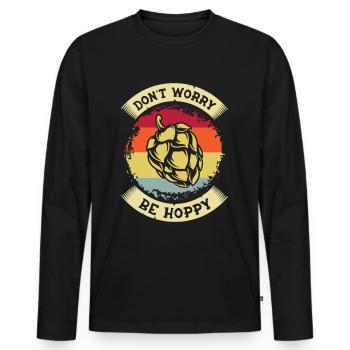 Bière Houblon Brasserie Brasserie Brasserie Bière artisanale - T-shirt manches longues Premium bio Homme - noir - Devant - Nico (187cm)