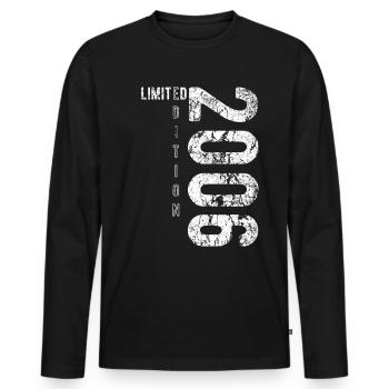 Édition Limitée 2006 Anniversaire Vintage 2006 - T-shirt manches longues Premium bio Homme - noir - Devant - Nico (187cm)