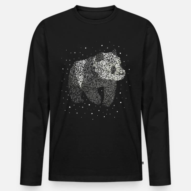 Panda Panda Bears Panda Amanti del Panda - Maglia a manica lunga ecologica premium da uomo - nero