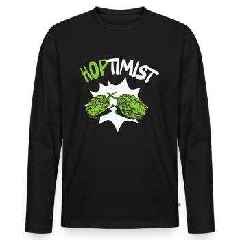 Bière Houblon Brasserie Brasserie Brasserie Bière artisanale - T-shirt manches longues Premium bio Homme - noir - Devant - Nico (187cm)