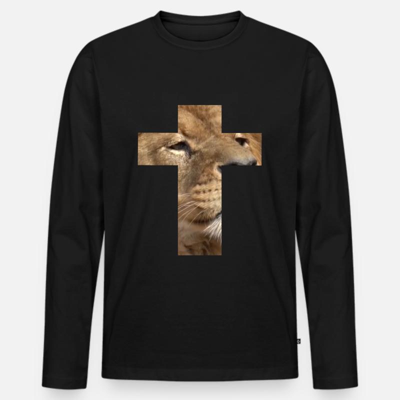 Christentum - Männer Premium Bio Langarmshirt - Schwarz