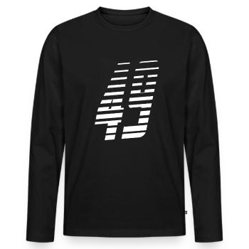 fyrtionio - T-shirt manches longues Premium bio Homme - noir - Devant - Nico (187cm)