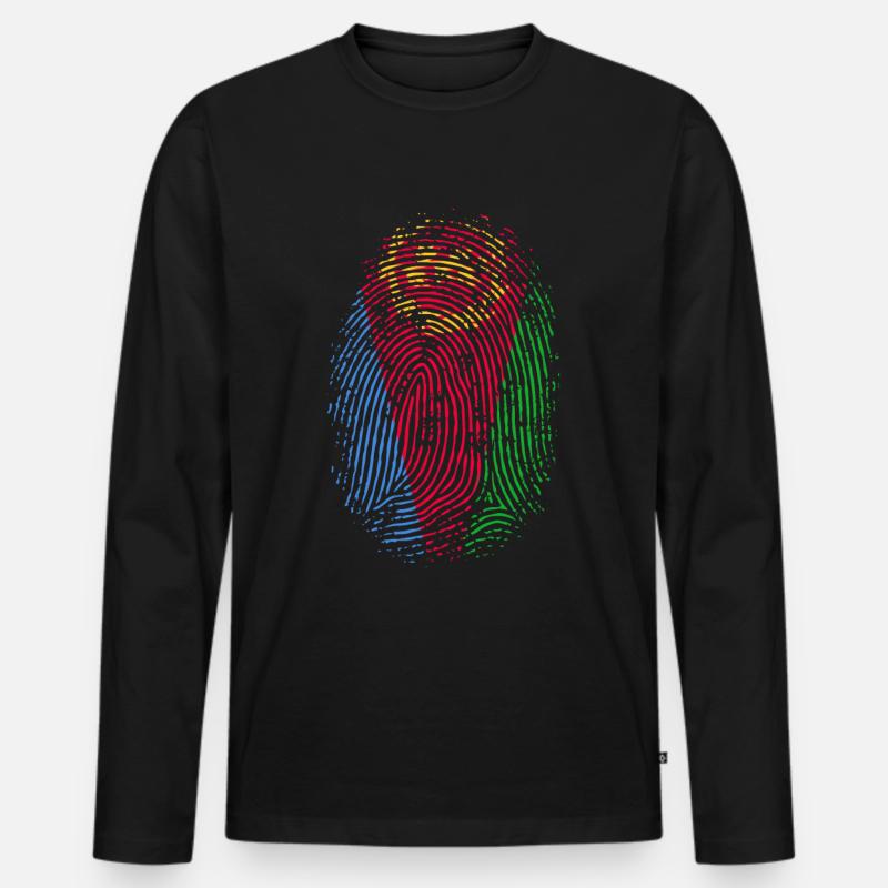 TEAM ERITREA - Männer Premium Bio Langarmshirt - Schwarz