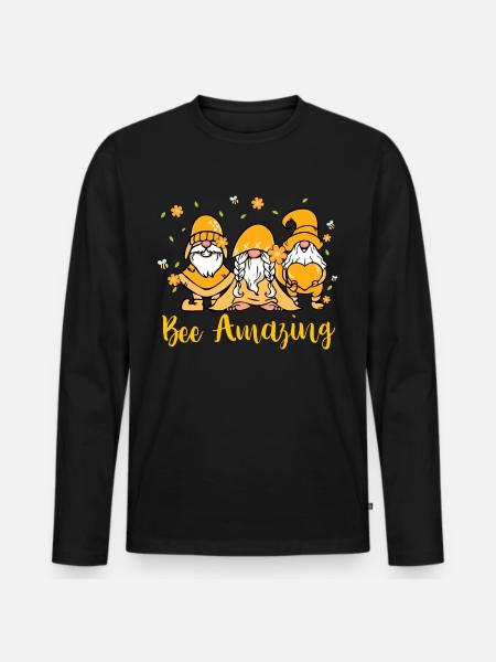 Bee Amazing - Men's Premium Organic Long Sleeve Shirt - black