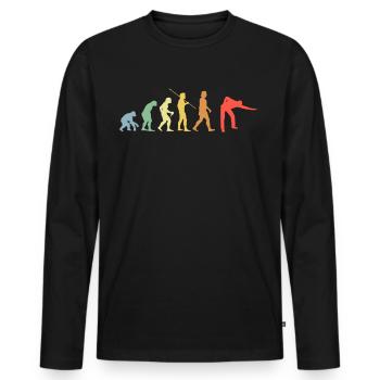 Billard Evolution Retro Pool Billard Player - T-shirt manches longues Premium bio Homme - noir - Devant - Nico (187cm)