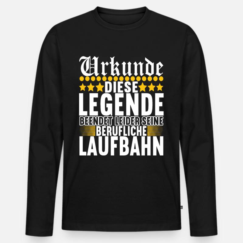 Rentner Rente - Männer Premium Bio Langarmshirt - Schwarz